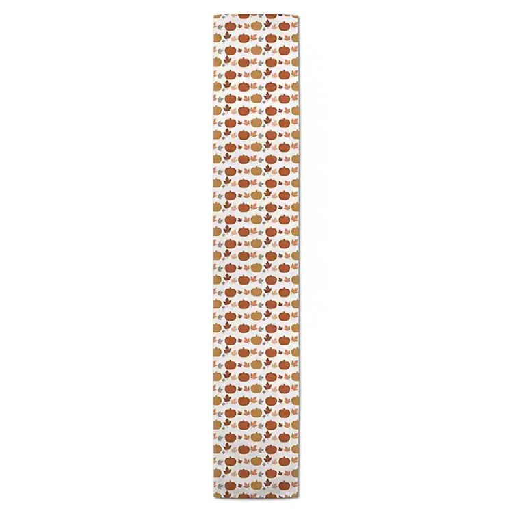 Fall>Kirklands Home Pumpkins and Leaves Table Runner, 72 in.