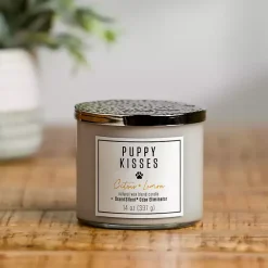 Candles>Kirklands Home Puppy Kisses ScentSilent 3-Wick Jar Candle Gray