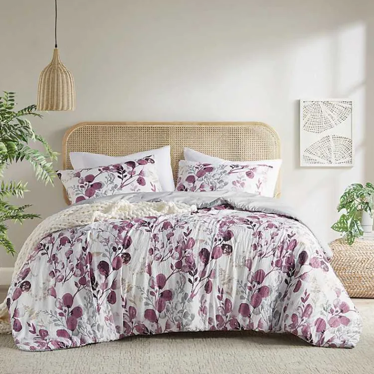 Kirklands Home Purple Botanical 3-pc. King Comforter Set Hot