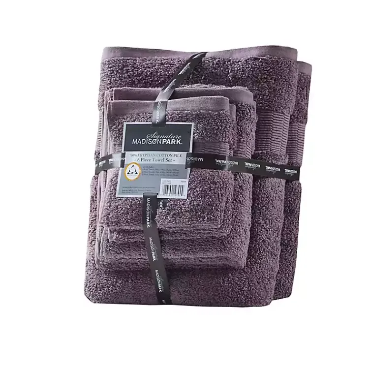 Kirklands Home Egyptian Cotton 6-pc. Towel Set Purple Hot