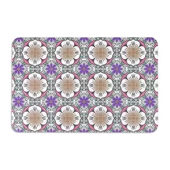 Kirklands Home Purple Flower Stone Bath Mat Outlet