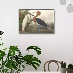 Kirklands Home Purple Heron Framed Canvas Art Print Multi Best