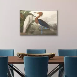 Kirklands Home Purple Heron Framed Canvas Art Print Multi Best
