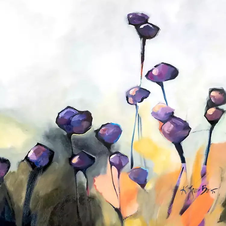 Kirklands Home Purple Poppy Canvas Art Print Outlet