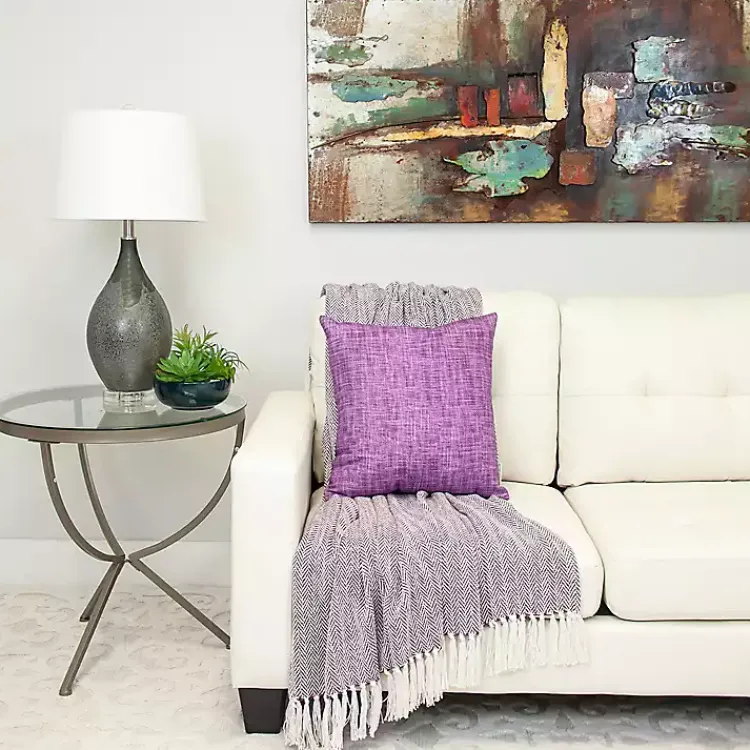 Pillows>Kirklands Home Textured Velvet Pillow Purple