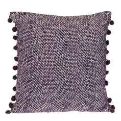 Pillows>Kirklands Home Woven Pom Pom Pillow Purple