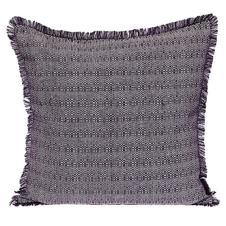 Pillows>Kirklands Home Woven Stripes Fringe Pillow Purple
