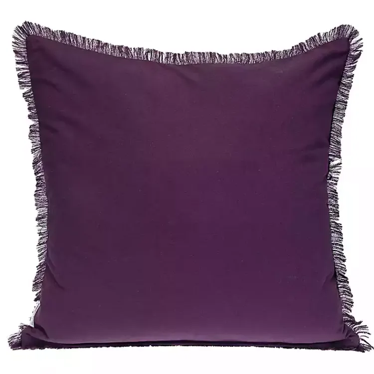 Pillows>Kirklands Home Woven Stripes Fringe Pillow Purple