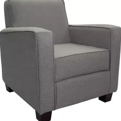Kirklands Home Quartz Johnston Upholstered Accent Chair Gray Discount