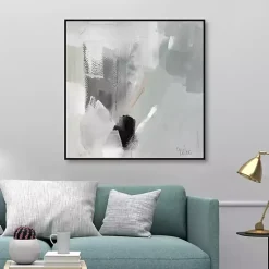 Kirklands Home Quiet Framed Canvas Art Print Gray Discount