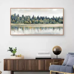 Kirklands Home Quiet Reflections Framed Canvas Art Print New