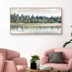 Kirklands Home Quiet Reflections Framed Canvas Art Print New