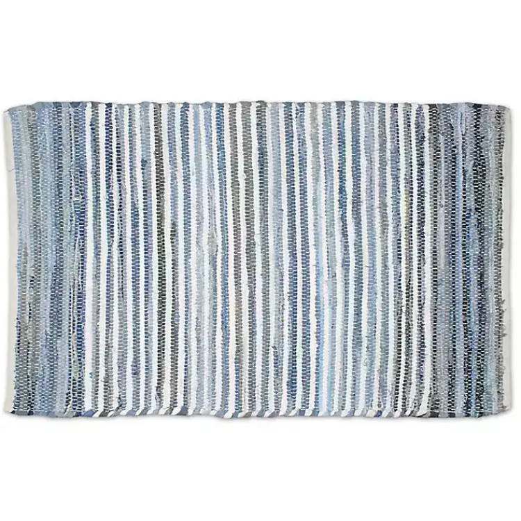 Kirklands Home Rag Denim Accent Rug Clearance