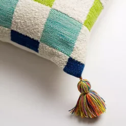 Kirklands Home Rainbow Checkered Outdoor Pillow Multi Best