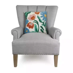 Pillows>Kirklands Home Rainbow Florals Hooked Wool Pillow