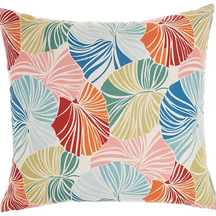 Kirklands Home Rainbow Leaves Outdoor Square Throw Pillow Multi Discount