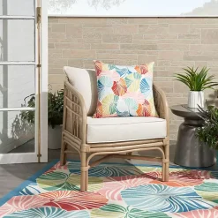 Kirklands Home Rainbow Leaves Outdoor Square Throw Pillow Multi Discount