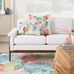 Kirklands Home Rainbow Leaves Outdoor Square Throw Pillow Multi Discount