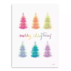 Christmas Art & Wall Decor>Kirklands Home Rainbow Merry Christmas Canvas Art Print