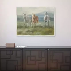 Kirklands Home Rangeland Horses Framed Canvas Art Print Clearance