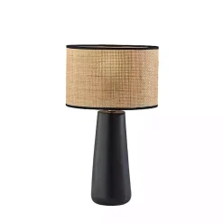 Kirklands Home Rattan Shade Base Table Lamp Black Best