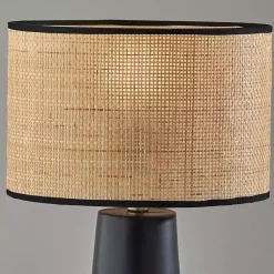 Kirklands Home Rattan Shade Base Table Lamp Black Best