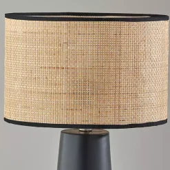 Kirklands Home Rattan Shade Base Table Lamp Black Best