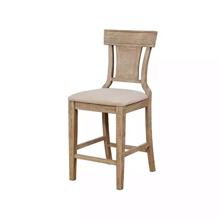 Kirklands Home Ray with Gray Wash Finish Counter Stool Brown Best