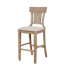 Kirklands Home Ray with Washed Finish Bar Stool Brown Best