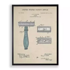 Kirklands Home Razor Patent Framed Art Print New