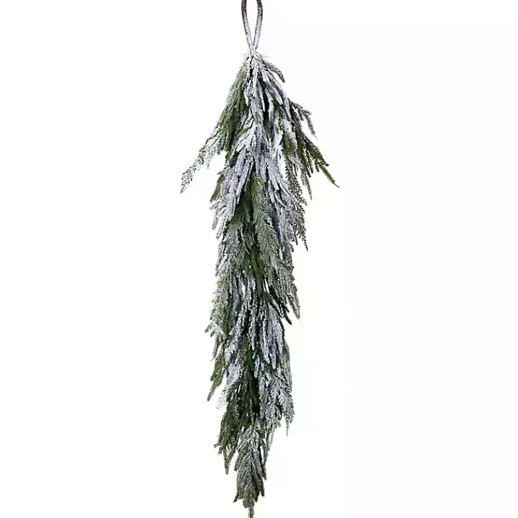 Christmas Arrangements & Garland>Kirklands Home Real Touch Flocked Norfolk Pine Garland