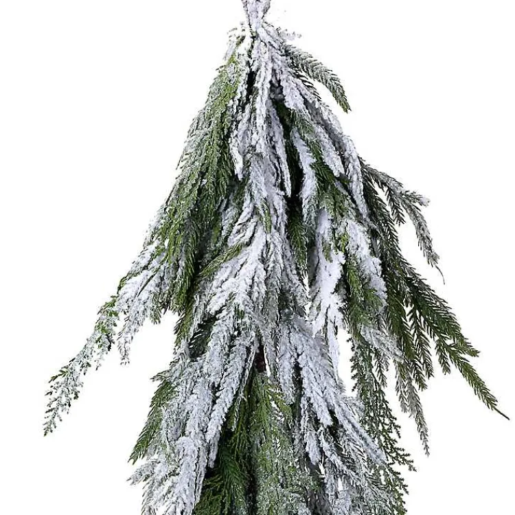 Christmas Arrangements & Garland>Kirklands Home Real Touch Flocked Norfolk Pine Garland