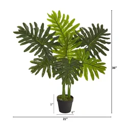 Trees & Topiaries>Kirklands Home Real Touch Potted Tree Philodendron, 36 in.
