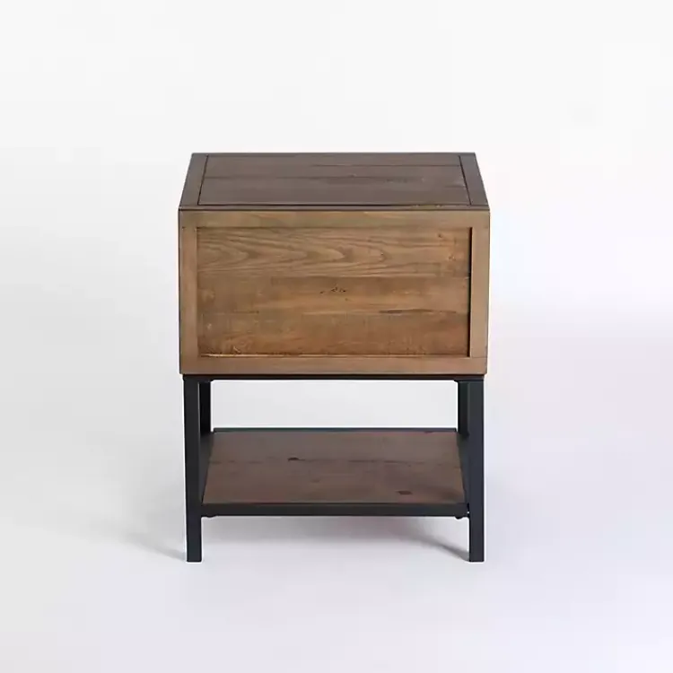Kirklands Home Reclaimed Wood Accent Table with Keeping Drawers Brown Online