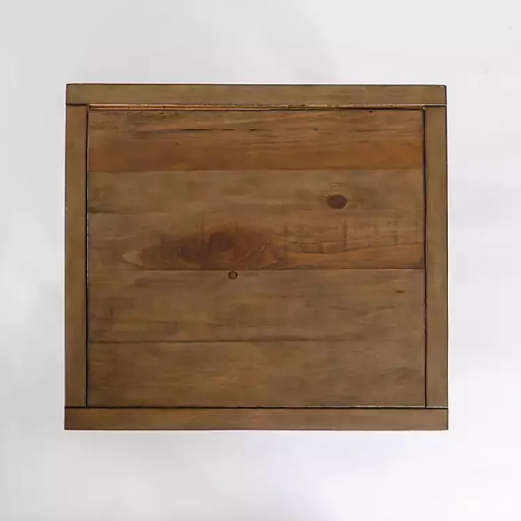 Kirklands Home Reclaimed Wood Accent Table with Keeping Drawers Brown Online