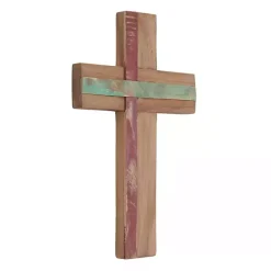 Kirklands Home Reclaimed Wood Cross Wall Plaque Brown Clearance