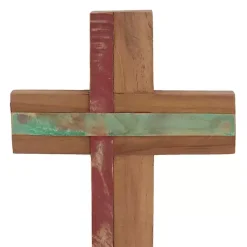 Kirklands Home Reclaimed Wood Cross Wall Plaque Brown Clearance