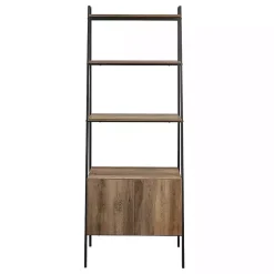 Kirklands Home Reclaimed Wood Modern Ladder Bookcase with Cabinet Hot