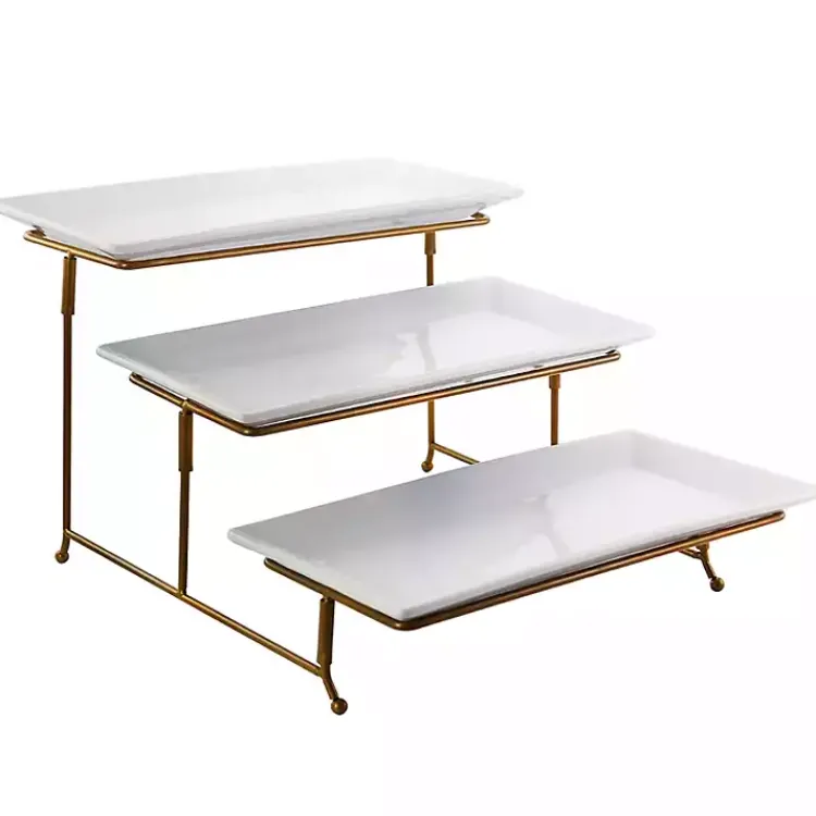 Kirklands Home Rectangular 3-Tier Serving Tray Online