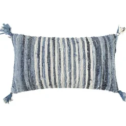 Pillows>Kirklands Home Recycled Denim Stitched Lumbar Pillow