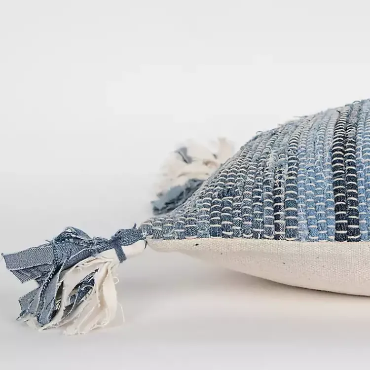 Pillows>Kirklands Home Recycled Denim Stitched Lumbar Pillow
