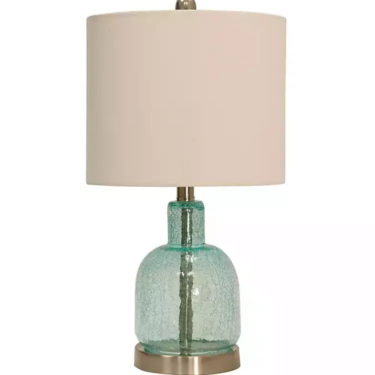Kirklands Home Recycled Glass Bottle Table Lamp White New