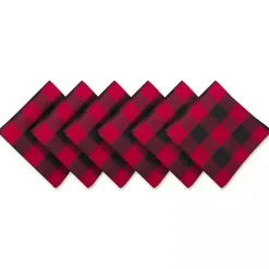 Christmas Dining & Entertaining>Kirklands Home Red & Black Buffalo Check Napkins, Set of 6