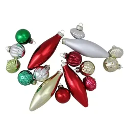 Christmas Ornaments>Kirklands Home Red & Green Traditional Christmas Ornament Set