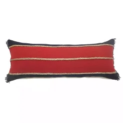 Pillows>Kirklands Home Red & Navy Nautical Rope Lumbar Pillow
