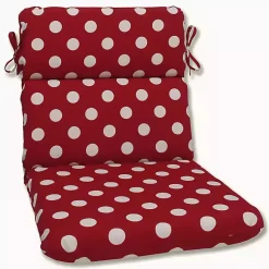 Kirklands Home Red & White Polka Dot Chair Cushion