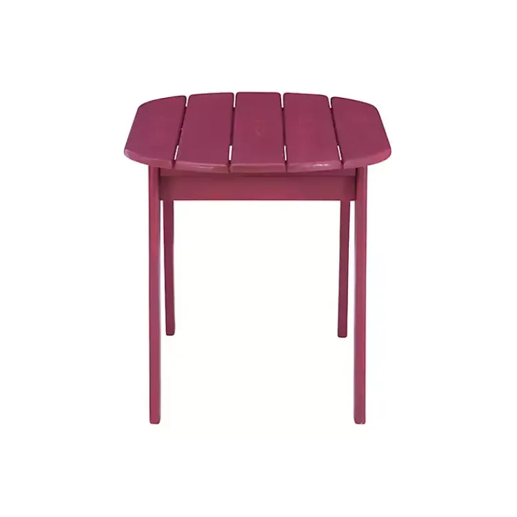 Kirklands Home Acacia Wood Oval Adirondack Coffee Table Red Hot