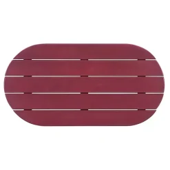 Kirklands Home Acacia Wood Oval Adirondack Coffee Table Red Hot