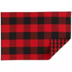 Christmas Dining & Entertaining>Kirklands Home Red and Black Gingham Placemats, Set of 4