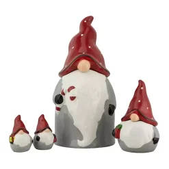 Christmas Decorations>Kirklands Home Red and Gray 4-Pc. Christmas Gnome Set